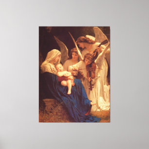 Impressão Em Tela A pintura clássica de Bouguereau: Canção dos an