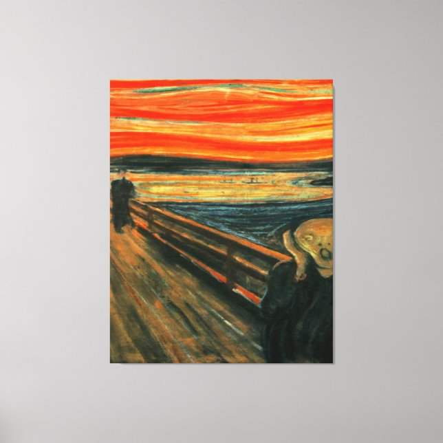 Impressão Em Tela A pintura da obra-prima do Gritar por Edvard Munch (Frente)