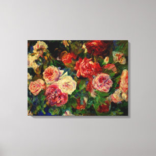 Impressão Em Tela a pintura de Pierre Renoir, Rosas,
