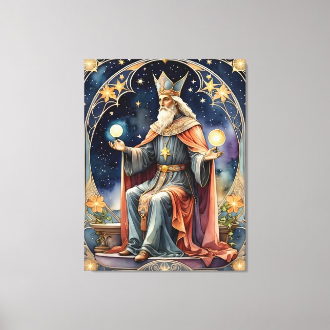 Impressão Em Tela a pintura mágica de tarot hierofant (Frente)