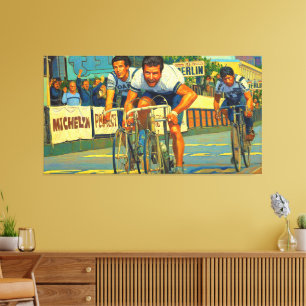 Impressão Em Tela A pintura "Sprint de três homens Paris-Roubaix 198