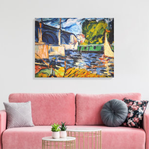 Impressão Em Tela A Ponte Chatou Maurice de Vlaminck