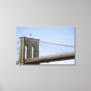 Impressão Em Tela A Ponte do Brooklyn em Nova Iorque, Nova