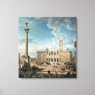 Impressão Em Tela A praça Santa Maria Maggiore, 1752