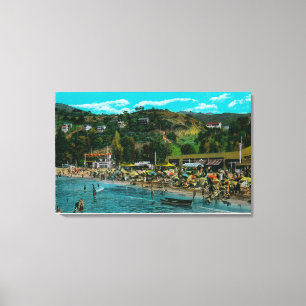 Impressão Em Tela A praia de banho em Avalon, ilha de Catalina
