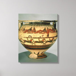 Impressão Em Tela A preto-figura adiantada coluna-krater do