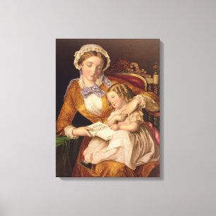 Impressão Em Tela A primeira lição, bar. por Baxter, 1855