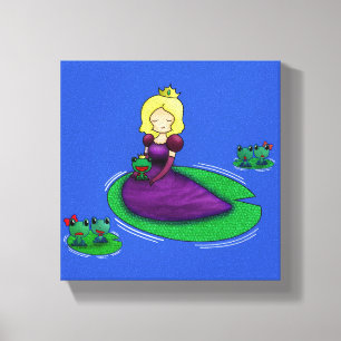 Impressão Em Tela A Princesa E O Namorando Do Sapo?