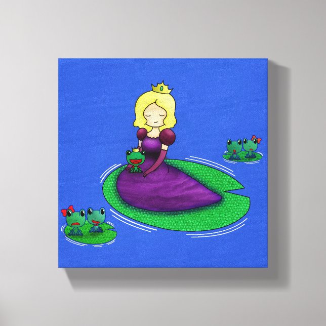 Impressão Em Tela A Princesa E O Namorando Sapo? (Frente)