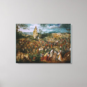 Impressão Em Tela A procissão do calvário por Pieter Bruegel o El