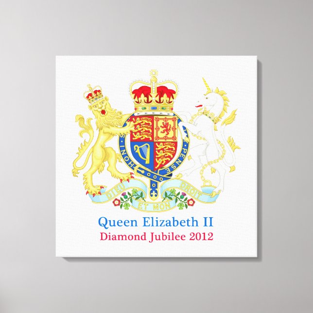 Impressão Em Tela A Rainha Diamante Jubileu Crest (Frente)