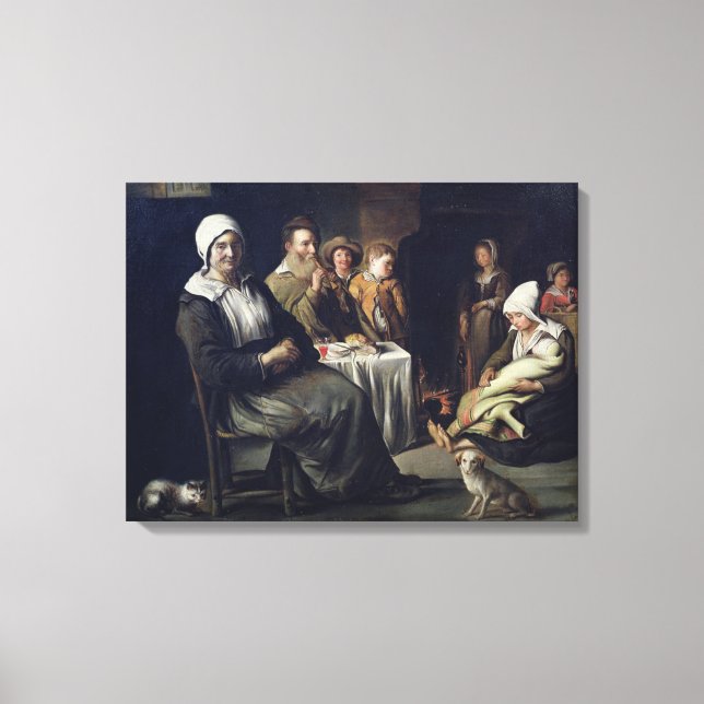 Impressão Em Tela A Refeição Da Família (Frente)