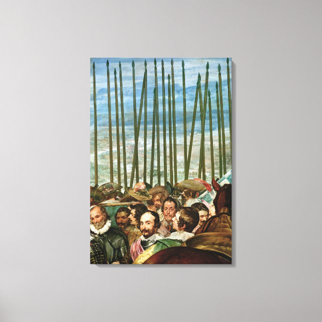 Impressão Em Tela A Renúncia de Breda, detalhes dos soldados (Frente)