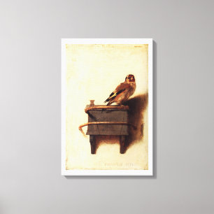 Impressão Em Tela A reprodução do Pintassilgo de Carel Fabritius