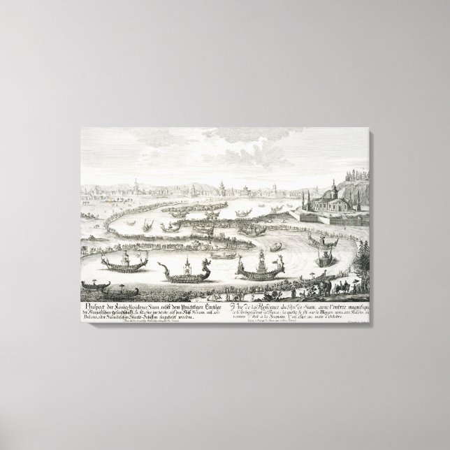 Impressão Em Tela A Residência do Rei de Sião, de Entwurf einer (Frente)