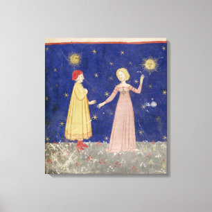 Impressão Em Tela A reunião de Dante e de Beatrice