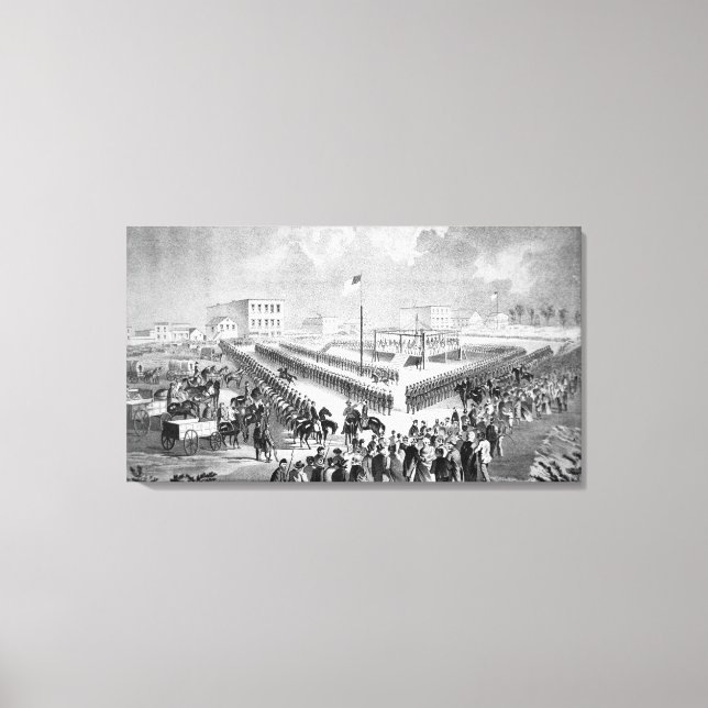 Impressão Em Tela A revolta Santee Sioux, Mankato, Minnesota, 186 (Frente)