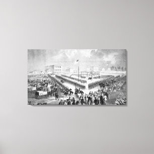 Impressão Em Tela A revolta Santee Sioux, Mankato, Minnesota, 186