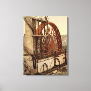 Impressão Em Tela A Roda, Laxey, Ilha de Man, Inglaterra