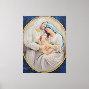Impressão Em Tela A Sagrada Família: Retrato Divino do Amor
