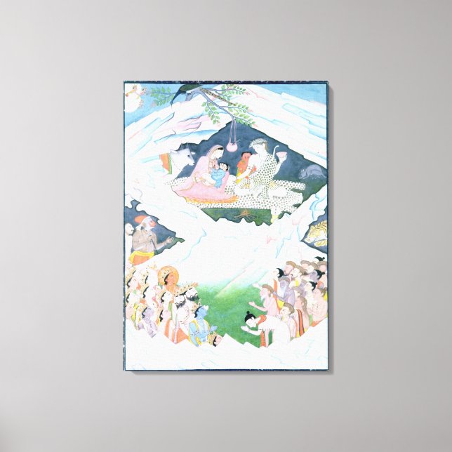 Impressão Em Tela A Santa Família de Shiva e Parvati (Frente)