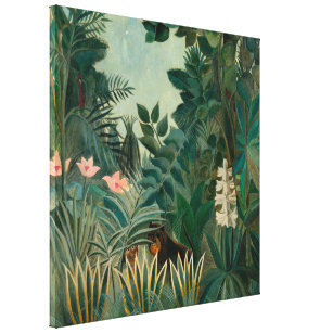 Impressão Em Tela A selva equatorial   Henri Rousseau