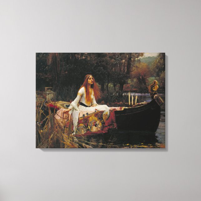 Impressão Em Tela A Senhora de Shalott, John William Waterhouse (Frente)