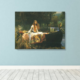 Impressão Em Tela A senhora de Shalott no barco pelo Waterhouse de