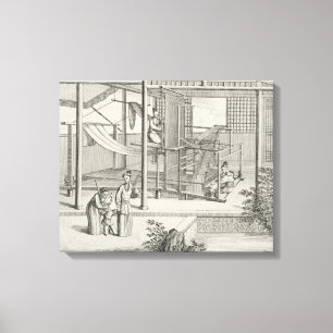 Impressão Em Tela "A tecelagem de sedas de Flower'd", duas mulheres