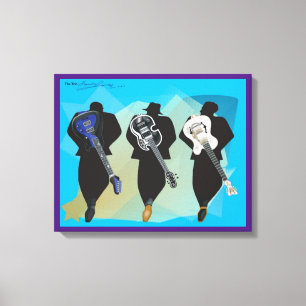 Impressão Em Tela A tela de desenho trio estendida - plano de fundo 