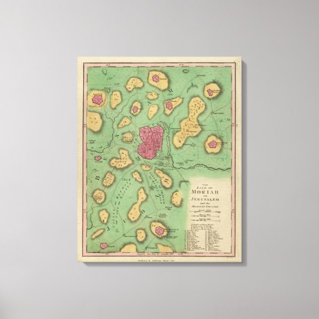 Impressão Em Tela A Terra De Moriah Ou Jerusalém (Frente)