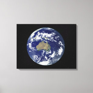 Impressão Em Tela A terra inteiramente iluminada centrou-se em