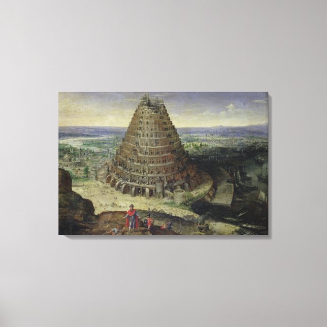Impressão Em Tela A Torre de Babel, 1594 (Frente)