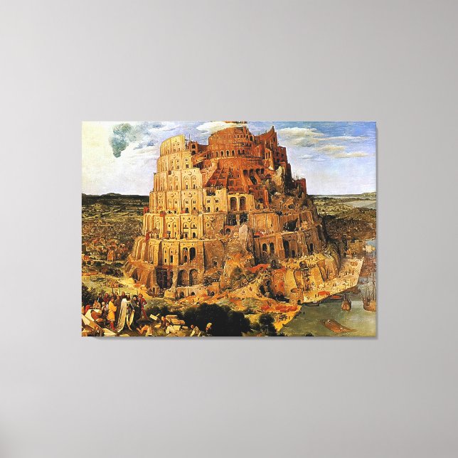 Impressão Em Tela "A Torre de Babel" de Pieter Bruegel (cerca de 156 (Frente)
