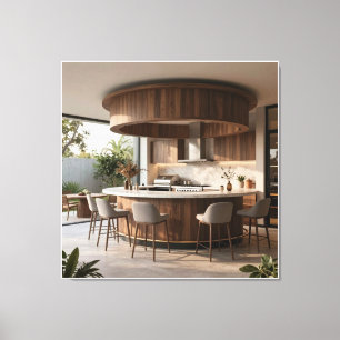 Impressão Em Tela A Varanda Circular Minimalista