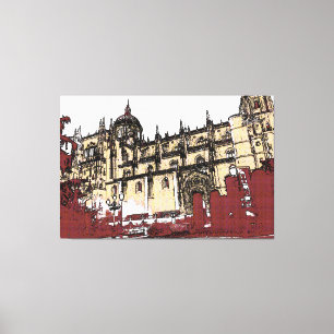 Impressão Em Tela A Velha Cidade da Universidade de Salamanca