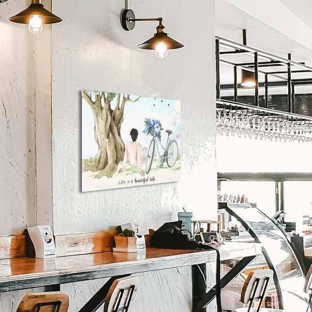 Impressão Em Tela A vida é uma bela tela de bicicleta (Criador carregado)