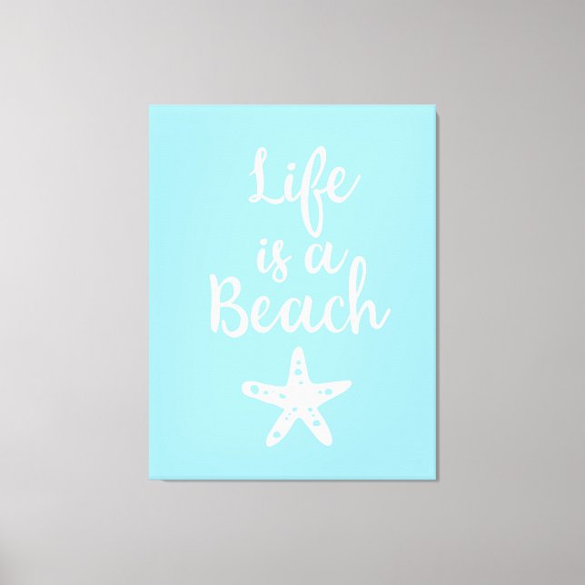 Impressão Em Tela A vida é uma praia (Frente)