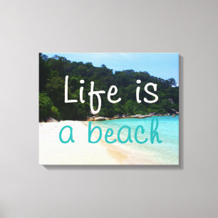 Impressão Em Tela A vida é uma praia