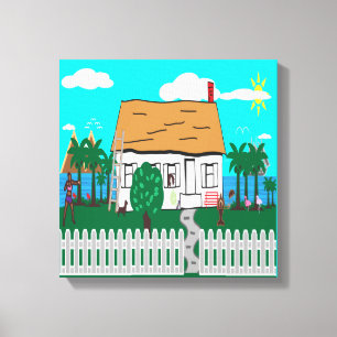 Impressão Em Tela A Vida Na Praia