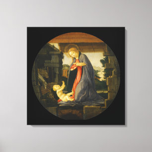 Impressão Em Tela A Virgem Adorando a Criança