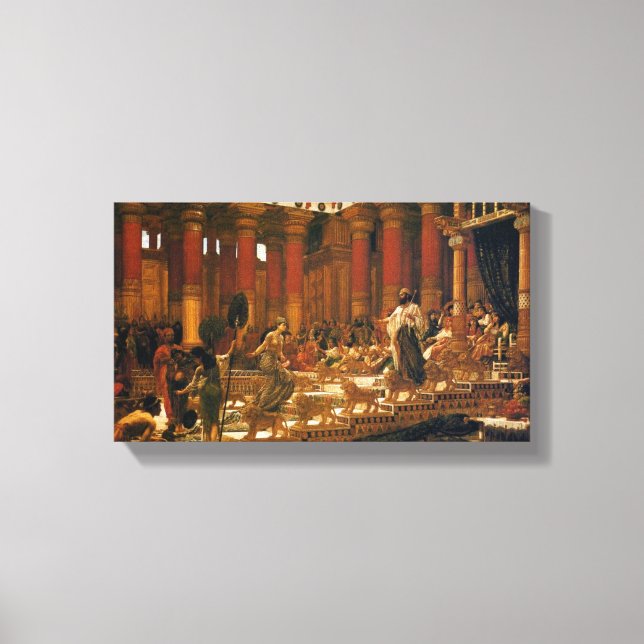 Impressão Em Tela A Visita Da Rainha De Sheba Ao Rei Salomão (Frente)