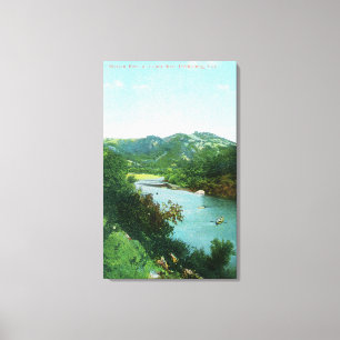 Impressão Em Tela A vista aérea do rio do russo no acampamento