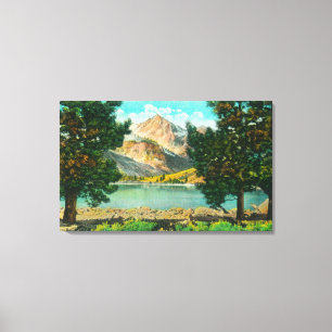 Impressão Em Tela A vista de lagos gêmeos aproxima Bridgeport