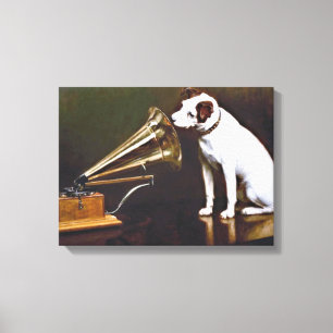 Impressão Em Tela A voz do mestre, Nipper, o cão