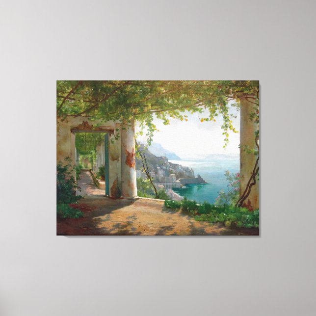 Impressão Em Tela Aagaard Loggia Amalfi Itália Pintura (Frente)