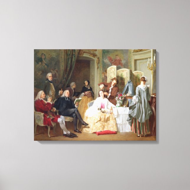 Impressão Em Tela Abbe Prevost lendo 'Manon Lescaut', 1856 (Frente)