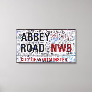 Impressão Em Tela Abbey Road Sign London coberto por Grafite