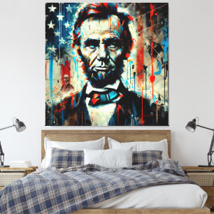 IMPRESSÃO EM TELA ABE LINCOLN 16º PRESIDENTE DOS EUA 8