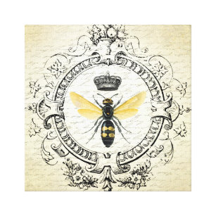 Impressão Em Tela abelha de rainha francesa do vintage moderno